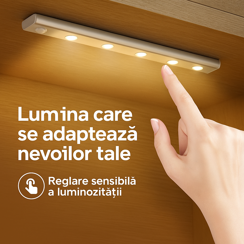Bandă Luminoasă LED cu Senzor de Mișcare și Încărcare USB