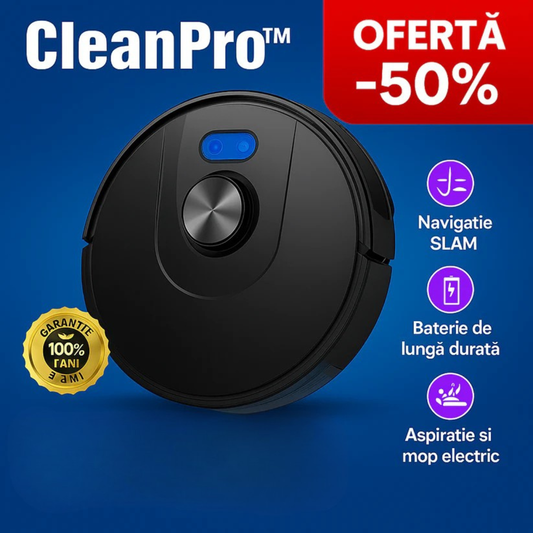 CleanPro™ - Aspirator Robot Inteligent 3 în 1