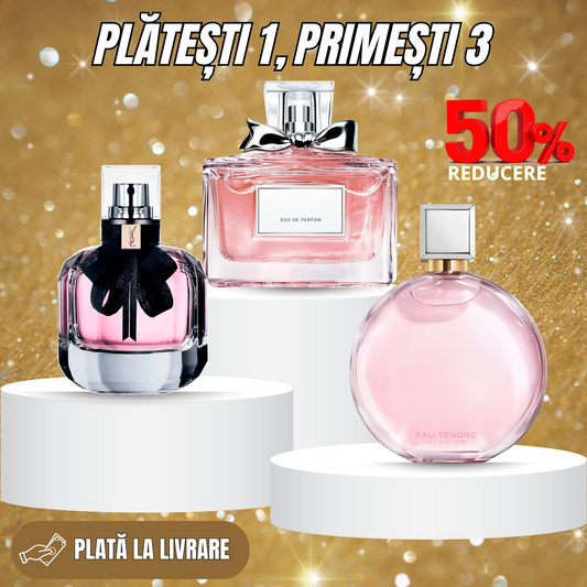 Cumperi 1, Primești 3 – Inspirat de Mon Paris, Chance și Miss