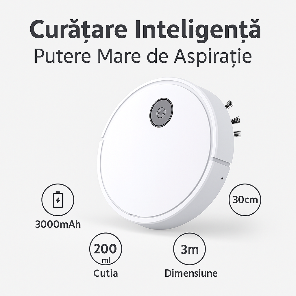 Aspirator Robot Inteligent cu Putere Mare de Supt
