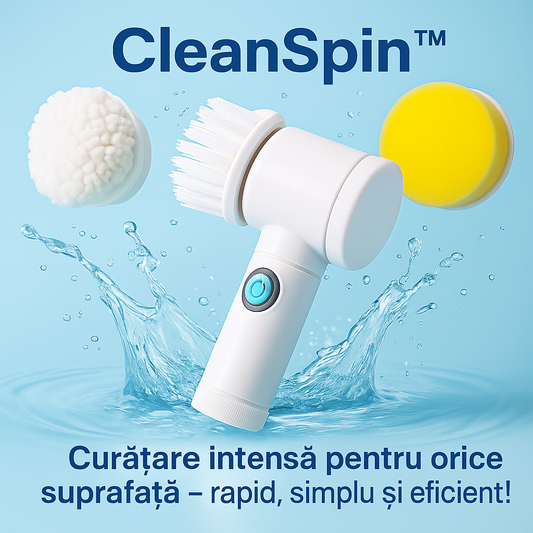 CleanSpin™ – Perie Electrică Multifuncțională pentru Curățare Intensivă
